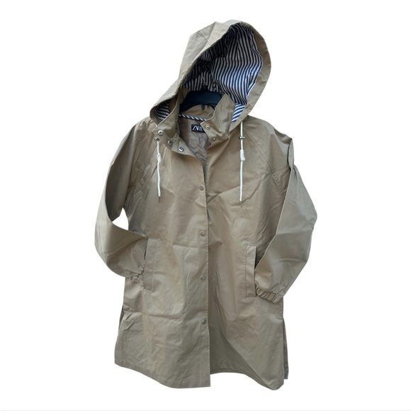 Zara Tan Hooded Jacket - Picture 1 of 11